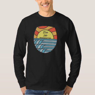 Blue Lake Washington Wa Sunset Vacation Souvenir T-Shirt