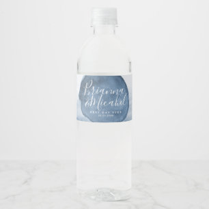 Blue Lake Water Stain Personalised Bottle Label