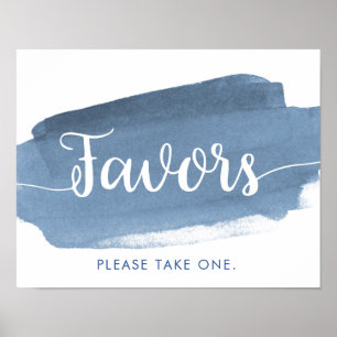 Blue Lake Water Streak   Favours   Wedding Poster