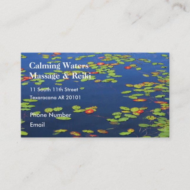 Blue Lake with lily pads Appointment Card (Front)