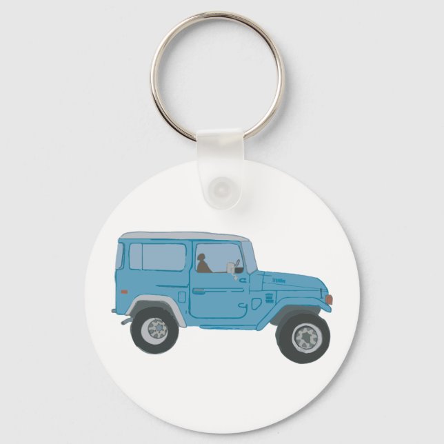 Blue Land Cruiser Keychain (Back)