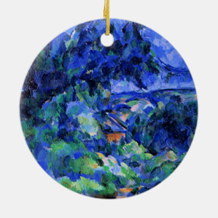 Blue Landscape by Paul Cezanne Ceramic Tree Decoration