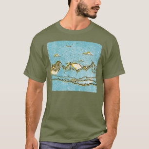 Blue Landscaping Sunrise in The Mountains Nature T-Shirt