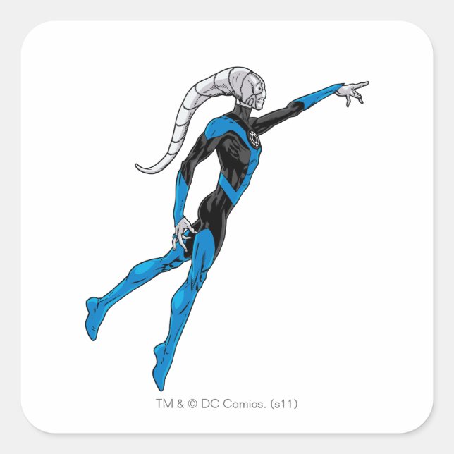 Blue Lantern 10 Square Sticker (Front)