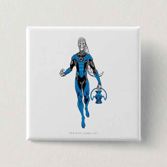 Blue Lantern 4 15 Cm Square Badge (Front)