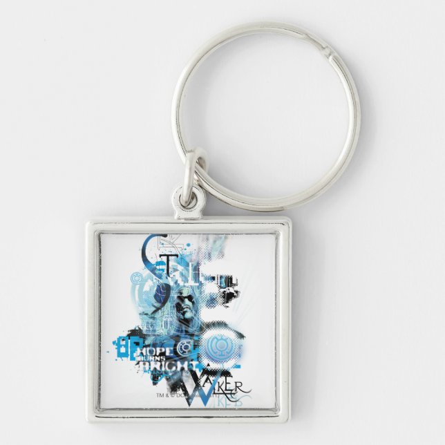 Blue Lantern Graphic 1 Key Ring (Front)