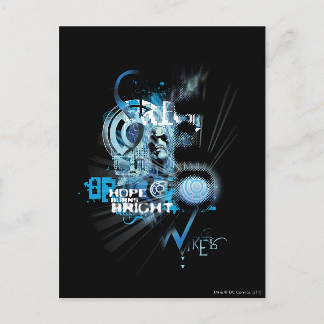 Blue Lantern Graphic 1 Postcard (Front)