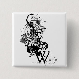 Blue Lantern Graphic 2 15 Cm Square Badge