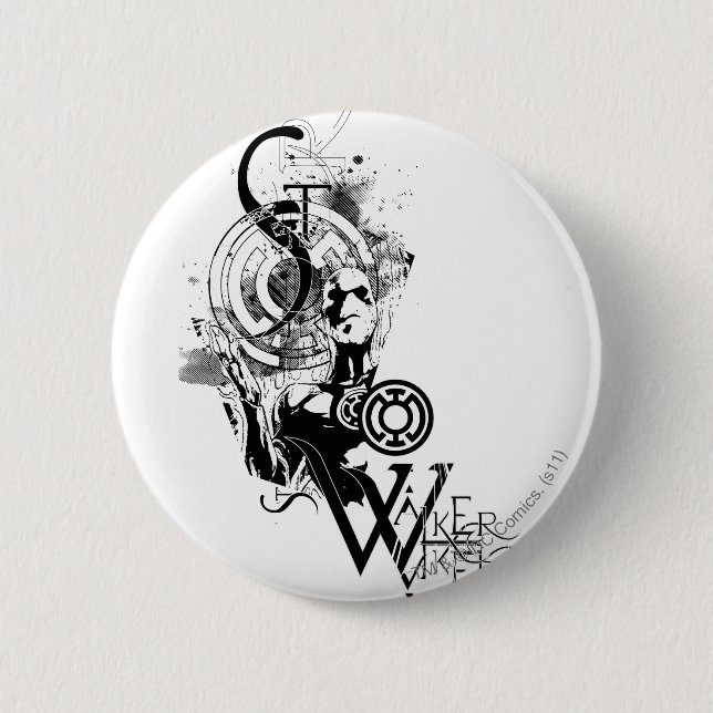 Blue Lantern Graphic 2 6 Cm Round Badge (Front)