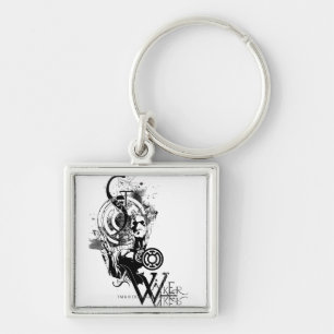 Blue Lantern Graphic 2 Key Ring