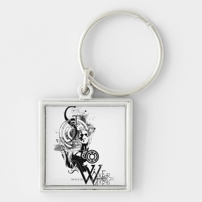 Blue Lantern Graphic 2 Key Ring (Front)