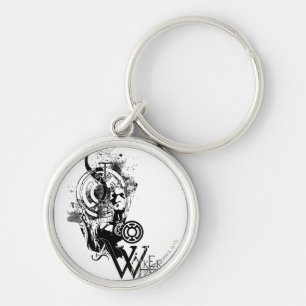 Blue Lantern Graphic 2 Key Ring
