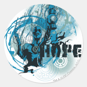 Blue Lantern Graphic 3 Classic Round Sticker