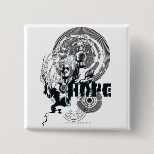 Blue Lantern Graphic 4 15 Cm Square Badge