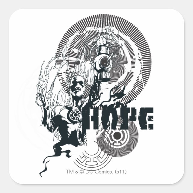 Blue Lantern Graphic 4 Square Sticker (Front)