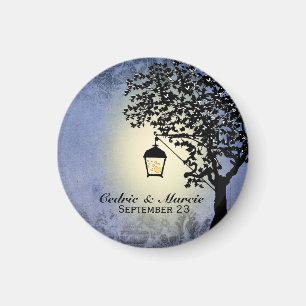 Blue Lantern Streetlamp Save the Date Magnet