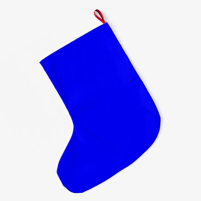 Blue Large Christmas Stocking (Back (Hanging))