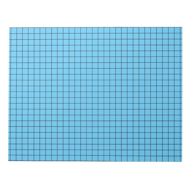 Blue  Large Graph Paper Notepad (Front)