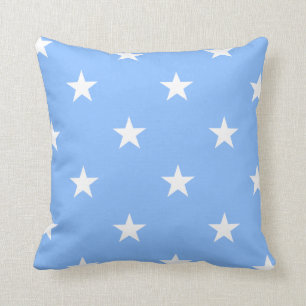 Blue Large Stars Pillow