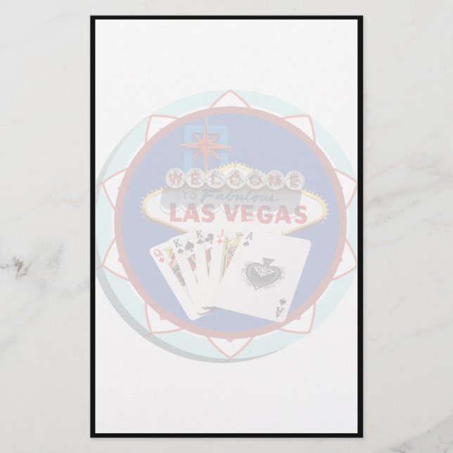 Blue Las Vegas Welcome Sign Poker Chip (Front)