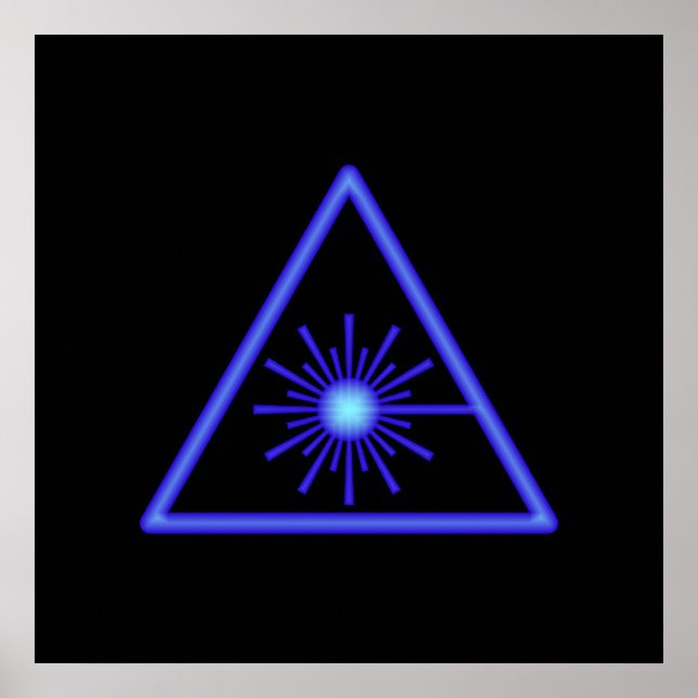 Blue Laser Symbol Poster (Front)