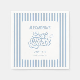 Blue Last Splash Bachelorette Napkin