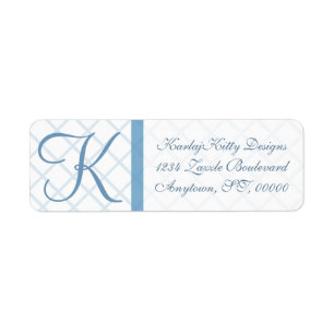 Blue Lattice Custom Return Labels