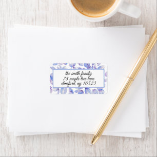 Blue Lavender Blossoms Return Address Label