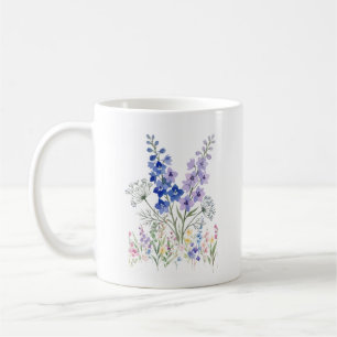 Blue & Lavender Countryside Floral Mug – Delicate