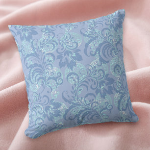 Blue Lavender Floral Pattern Cushion