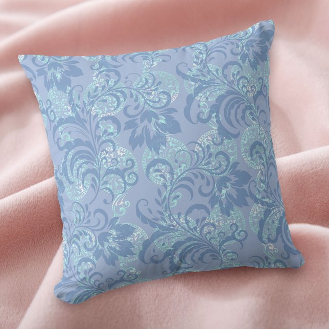 Blue Lavender Floral Pattern Cushion (Creator Uploaded)