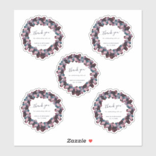 Blue Lavender Purple Hydrangeas Wedding Thank You