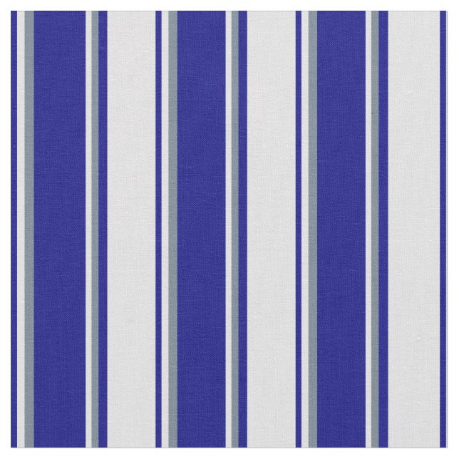 Blue, Lavender & Slate Grey Coloured Pattern Fabric (Close Up)