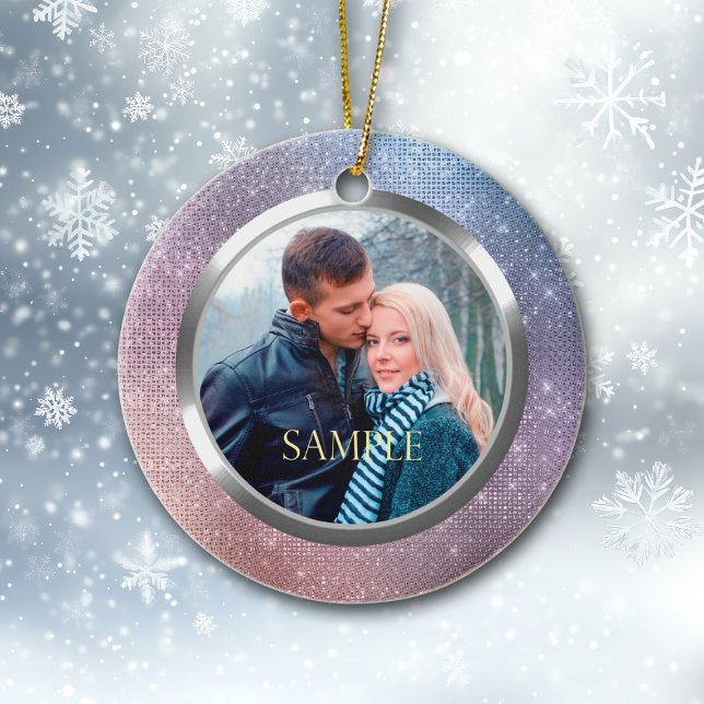 Blue Lavender Starry Lights First Christmas Ceramic Tree Decoration (Creator Uploaded)