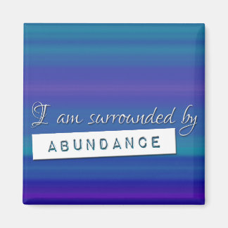 Blue Law of Attraction Abundance Affirmation Magnet