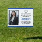 Blue Law School Graduation Photo Yard