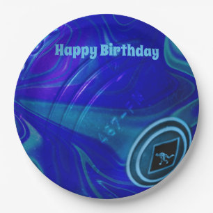 Blue Lawn Bowl, Birthday Paper Plates