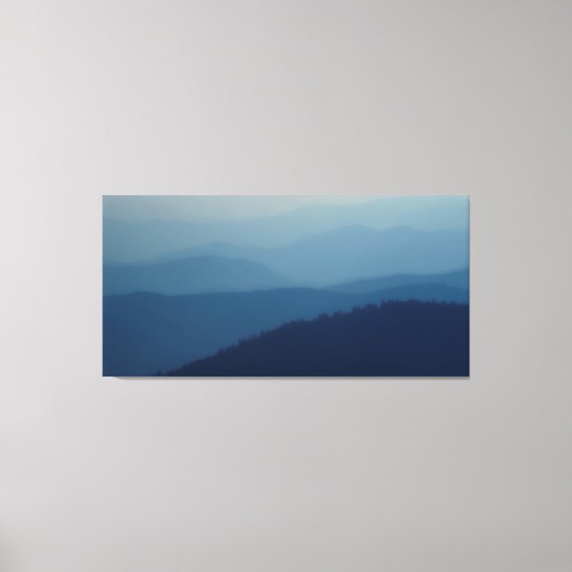 Blue Layers Canvas Print (Front)
