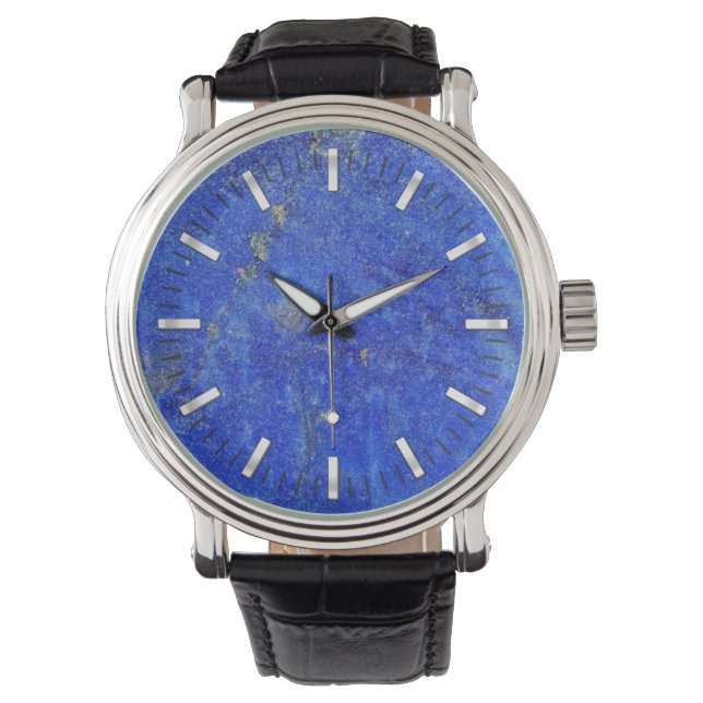 Blue Lazurite Gemstone Watch (Front)