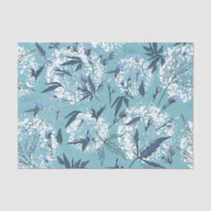 Blue Leaf Decoupage  Tissue Paper