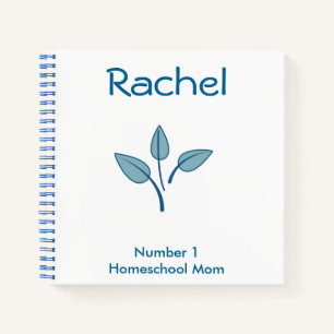 Blue leaf notebook