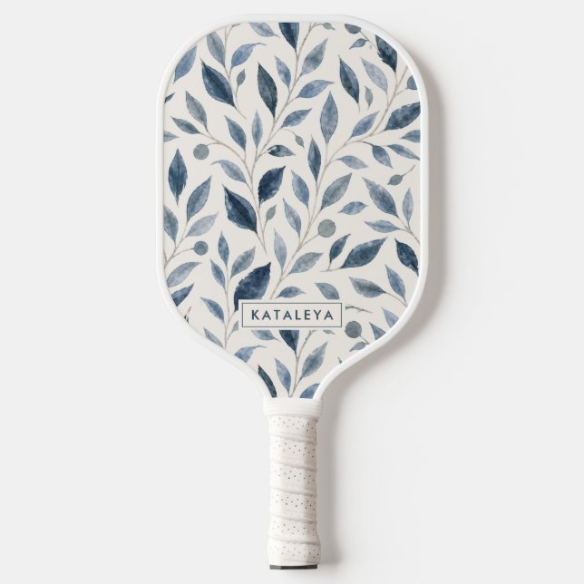 Blue Leaf Personalised  Pickleball Paddle (Front)