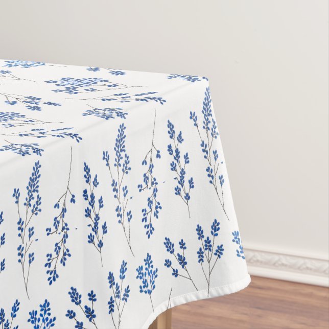 Blue Leaf Tablecloth (In Situ)
