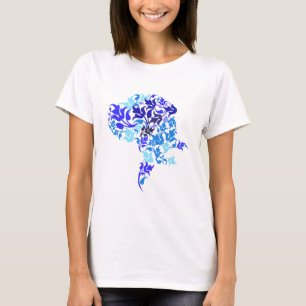Blue leafs Great Dane T-Shirt