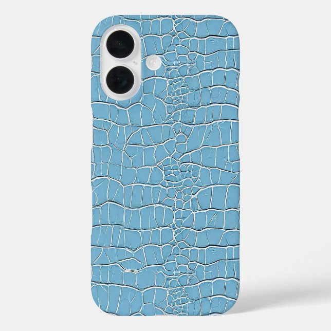 Blue leather effect pattern Case-Mate iPhone case (Back)