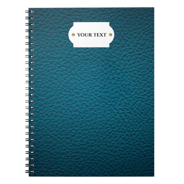 Blue leather notebook.  notebook (Front)