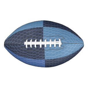 Blue leather patch design american football