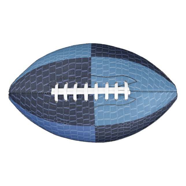 Blue leather patch design american football (Front)