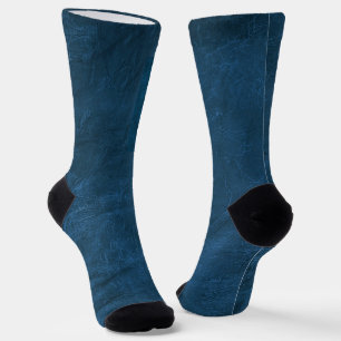 Blue Leather Pattern  Socks