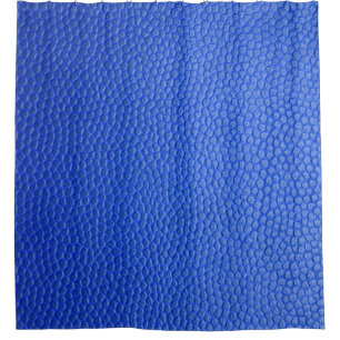 Blue leather skin texture skin shower curtain